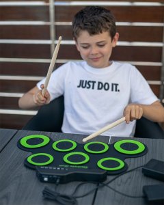 OEM PRZENOŚNA PERKUSJA ELEKTRYCZNA ZWIJANA DRUM PAD USB MP3 + PAŁECZKI 5