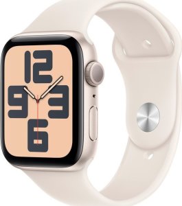 Smartwatch Apple Watch SE GPS 44mm Starlight Alu Sport S/M Beżowy  (MXEU3QF/A) 1