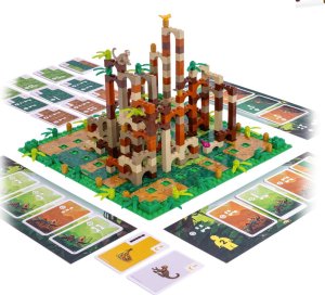 Rebel LEGO gra planszowa Monkey Palace rodzinna karty płytka konstrukcyjna klocki 2