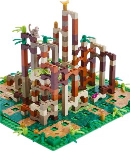 Rebel LEGO gra planszowa Monkey Palace rodzinna karty płytka konstrukcyjna klocki 3