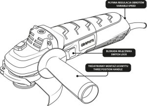 Szlifierka Graphite Szlifierka kątowa 900W 59G185 4