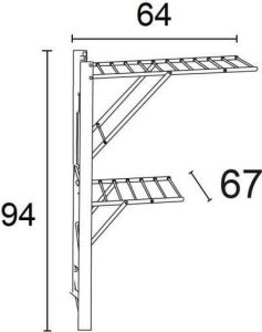NPC Polska Arredamenti Suszarka na pranie naścienna KEVIN 94x67x63 cm biała 4