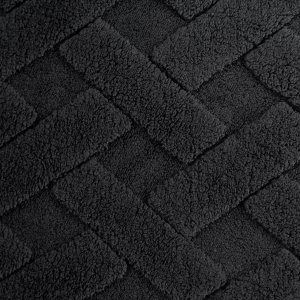 Design 91 Koc mikroflano z tłoczeniem w formie jodełki CARO 70X160 czarny 5
