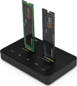 Stacja dokująca Extra Digital Docking Station 2x M.2 NVME+SATA SSD iki 10Gbps 1