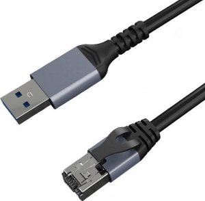 Extra Digital Interneto kabelis CAT6 UTP, USB3.0 Type-A - RJ45, 5m 1