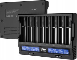 Xtar Xtar universalus 8 x Li-ion ir Ni-MH akumuliatorių įkroviklis su LCD ekranu VC8S 9
