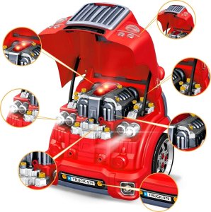 Qulki ZESTAW MECHANIKA DLA DZIECI Silnik DO ROZKRĘCANIA SAMOCHÓD AUTO WARSZTAT Efekty 2