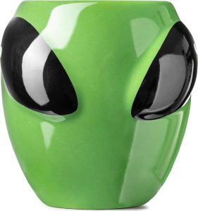 Gadget Master Zielony Kubek Obcy - Głowa Kosmity dla Miłośnika Sci-Fi 1