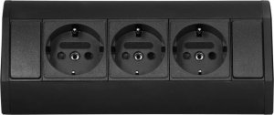Orno Gniazdo meblowe podszafkowe (Schuko) 3x250V OR-GM-9001(GS)/B 1