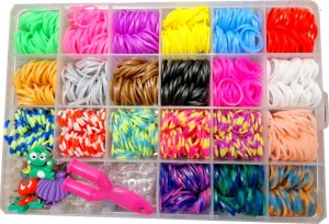 Qulki Gumki do robienia bransoletek biżuterii duży zestaw LOOM BANDS 2
