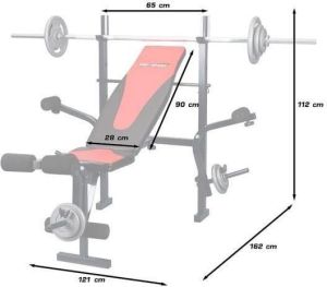 Hop-Sport Ławeczka regulowana pod sztangę HS-1055 czarna (13299-uniw) 2