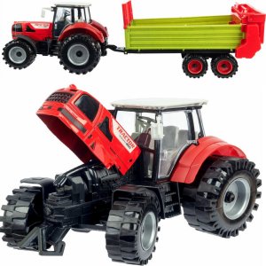 Qulki Duży Traktor z Przyczepą Ciągnik NAPĘD Ruchome elementy 1