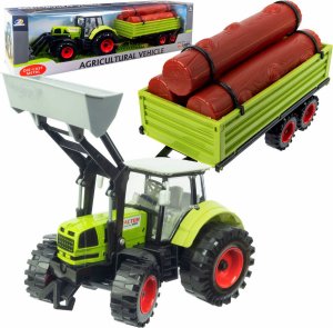 Qulki Duży Traktor z Przyczepą Ciągnik NAPĘD Ruchome elementy Otwierane drzwi 1