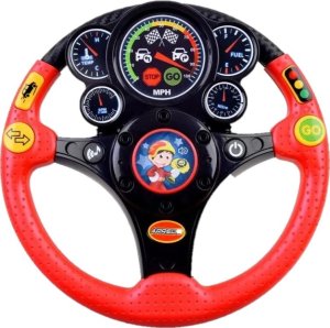 Qulki Kierownica dla dzieci auto symulator jazdy samochodem Świeci dźwięk wibruje 2