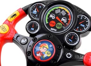 Qulki Kierownica dla dzieci auto symulator jazdy samochodem Świeci dźwięk wibruje 4