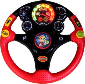 Qulki Kierownica dla dzieci auto symulator jazdy samochodem Świeci dźwięk wibruje 5