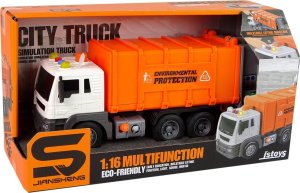 Qulki Duża Śmieciarka z koszami Miejska Auto ze światłem i dźwiękami 6