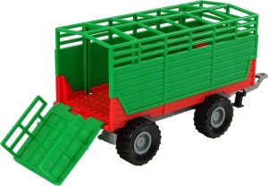 Qulki Traktor Ciągnik rolniczy z przyczepą Światła LED dźwięki Pojazd Przyczepa 4