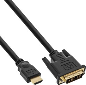 Adapter USB InLine InLine HDMI zu DVI Adapter Kabel High Speed, schwarz - 1,5m 1