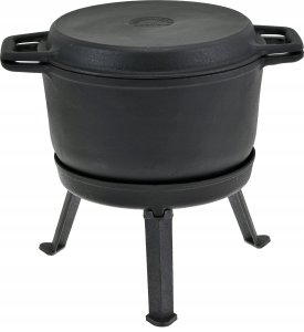 KingHoff KOCIOŁEK ŻELIWNY MYŚLIWSKI 12L Z PATELNIĄ GRILL 2 W 1 KINGHOFF KH-1842 11