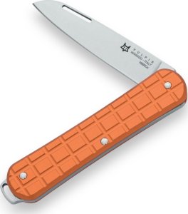 Fox Knives Scyzoryk Fox Knives Vulpis FX-VPGP130 OR Polished N690 Orange Anodized Aluminium Milled Pattern 1