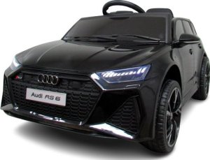 Audi AUDI RS6 GT CZARNY Auto na akumulator EVA Skóra pilot 1