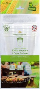 GreenTree Froggy Biodegradowalne kubki do piwa PLA 400ml 6szt. 1