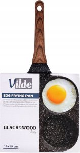 Patelnia Vilde Patelnia do Jajek Placków Pancakes Granitowa 4 Otwory Solidna 19x19cm 13