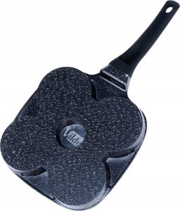 Patelnia Vilde Patelnia do Jajek Placków Pancakes Granitowa 4 Otwory Solidna 19x19cm 14