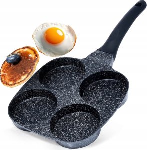 Patelnia Vilde Patelnia do Jajek Placków Pancakes Granitowa 4 Otwory Solidna 19x19cm 23