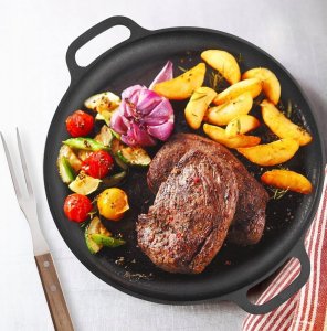 Patelnia Orion grillowa Żeliwna 35cm 5