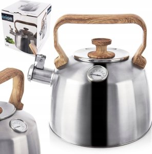 Orion Czajnik na Gaz Indukcja z Gwizdkiem Termometrem Stalowy Solidny ORION 3,2 L 3