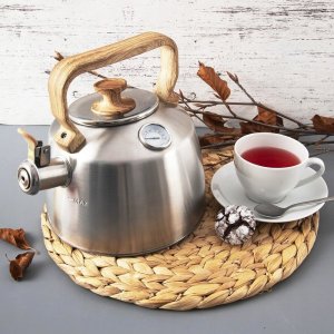 Orion Czajnik na Gaz Indukcja z Gwizdkiem Termometrem Stalowy Solidny ORION 3,2 L 4