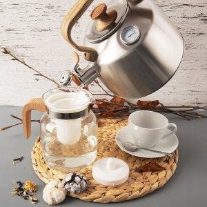 Orion Czajnik na Gaz Indukcja z Gwizdkiem Termometrem Stalowy Solidny ORION 3,2 L 6