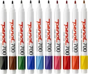 Penol Marker Penol 700 assorteret 1,5mm rund spids 10stk/sæt - (10 stk.) 2