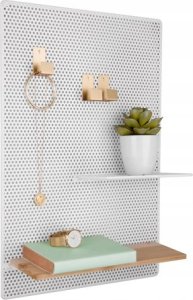 Present Time Tablica na notatki PERKY MESH, półeczki + haczyki, 52 x 35 cm 3