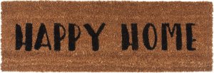 Present Time Wycieraczka pod drzwi z włókna kokosowego HAPPY HOME, 75 x 26 x 2 cm 1