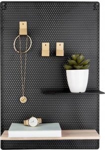 Present Time Tablica na notatki PERKY MESH, półeczki + haczyki, 52 x 35 cm 4