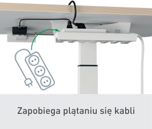 Leitz Biurko Ergo Białe 60 x 80 cm 21