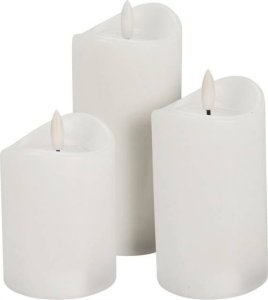 Home Styling Collection Świece woskowe z LED-owym płomieniem, 3 szt. 2
