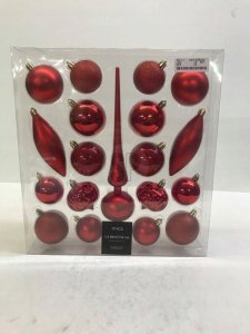 Home Styling Collection Zestaw bombek w różnych kształtach z czubkiem na choinkę 19 szt. 1