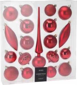 Home Styling Collection Zestaw bombek w różnych kształtach z czubkiem na choinkę 19 szt. 2