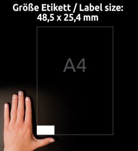 AVERY Etykiety uniwersalne 48,5x25,4 mm, biały z Ultragrip + 30% dodatkowa zawartość - (65 ark x 40 szt.) 6