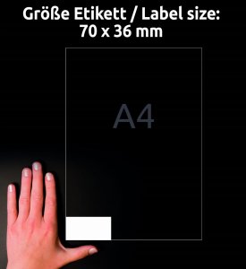 AVERY Etykiety uniwersalne 70x36 mm biały med Ultragrip - (65 ark x 24 stk.) 4