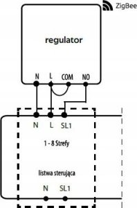Engo Engo natynkowy, internetowy regulator temperatury ZigBee/868 MHz zasilany sieciowo 230V, czarny E25-230B 6