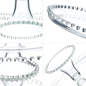 Kadax KADAX Patera Na Ciasto 32cm Szklana Torty Owoce Dekoracyjna Taca Na Nóżce 13