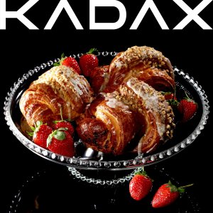 Kadax KADAX Patera Na Ciasto 32cm Szklana Torty Owoce Dekoracyjna Taca Na Nóżce 4