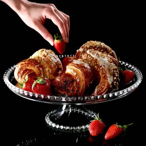 Kadax KADAX Patera Na Ciasto 32cm Szklana Torty Owoce Dekoracyjna Taca Na Nóżce 6