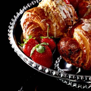 Kadax KADAX Patera Na Ciasto 32cm Szklana Torty Owoce Dekoracyjna Taca Na Nóżce 7