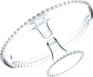 Kadax KADAX Patera Na Ciasto 32cm Szklana Torty Owoce Dekoracyjna Taca Na Nóżce 10